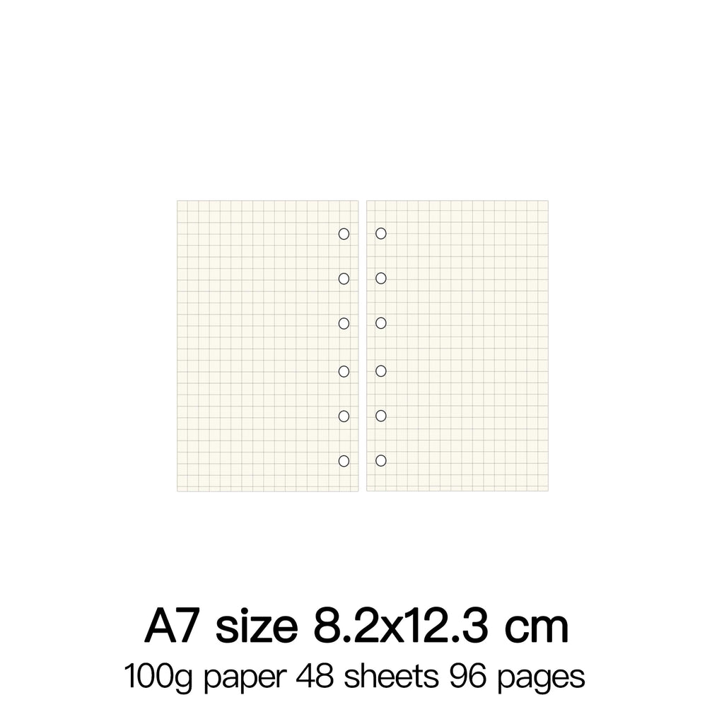 High Quality Ring Binder Notebook A5 Personal A6 A7 A8 Size Insert Refills Loose Leaf Spiral Diary Planner Inner Core 100g Paper