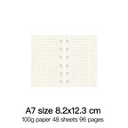 High Quality Ring Binder Notebook A5 Personal A6 A7 A8 Size Insert Refills Loose Leaf Spiral Diary Planner Inner Core 100g Paper