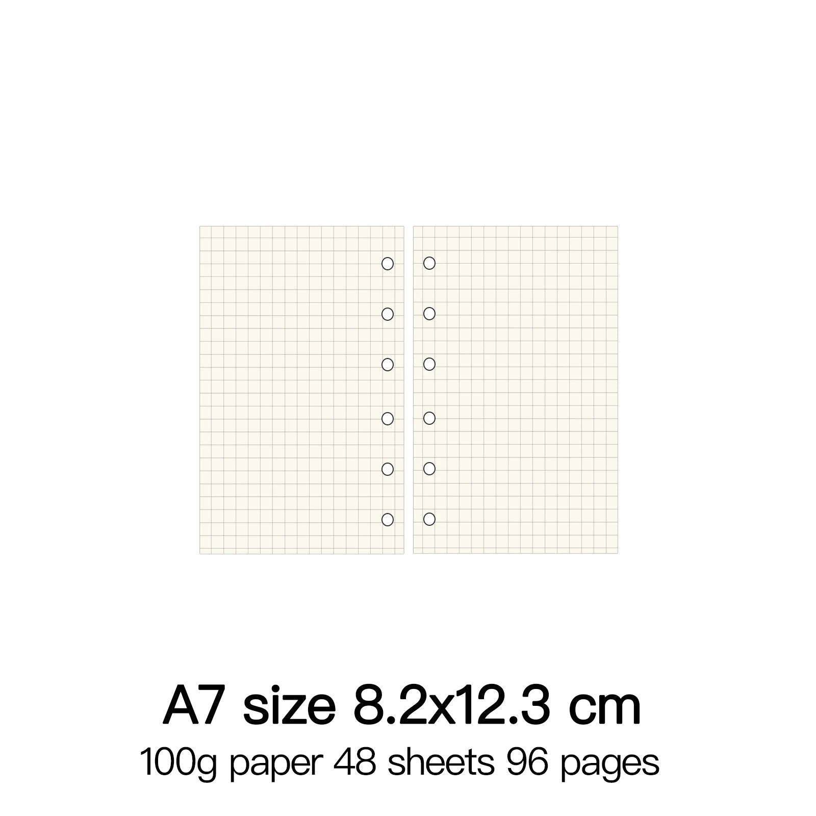 High Quality Ring Binder Notebook A5 Personal A6 A7 A8 Size Insert Refills Loose Leaf Spiral Diary Planner Inner Core 100g Paper