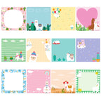 12/24pcs Cute Animals Sticky Notes Set, Refrigerator Memo Pads,Self-Stick Dog Cat Notes Pads for Home Office Gifts Supplies