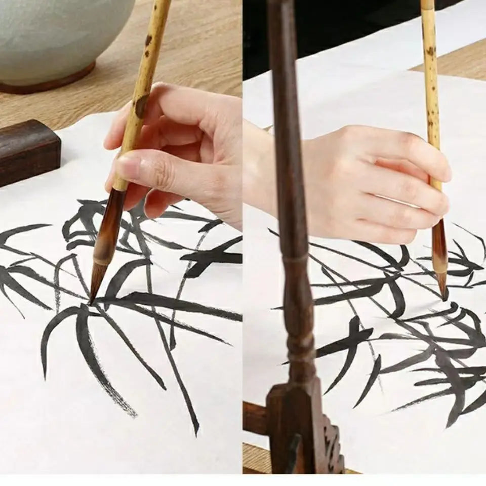 6/9/ 12/ 16 Chinese Painting Brush Beginner Calligraphy Drawing Bamboo Pen Curtain Felt Rice Paper Set Landscape Drawing Writing