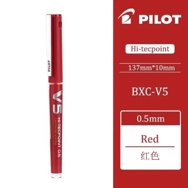 Japan Pilot V5/V7 Gel Pen Straight Liquid Replaceable Ink Cartridge 0.5/0.7mm for Writing School Stationery Office Accessories