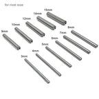 3mm to 15mm Dia Rivet Punch Tool Rod for Metal Decorative Mushroom Domed Semi Ball Half Round Nailhead Spike Stud DIY 45# Steel