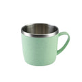 Simple Solid Color Stainless Steel Mug Wheat Straw Element Small Water Cup Children's Household Anti-scalding Drinking Water Cup