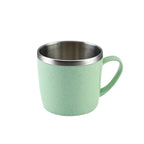 Simple Solid Color Stainless Steel Mug Wheat Straw Element Small Water Cup Children's Household Anti-scalding Drinking Water Cup