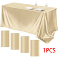 Rectangle Wedding Satin LargeTablecloth Bright Smooth Silk Table Cover Christmas Anniversary Dining Party high-end Table Decor