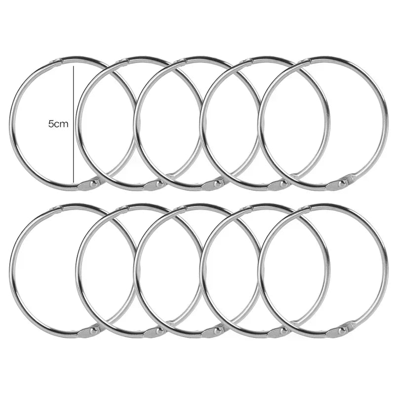 1-10PCS Binder Rings Loose Leaf Metal Book Ring Album Scrapbook Binders Craft Photo Organizer Keychain For Home Office