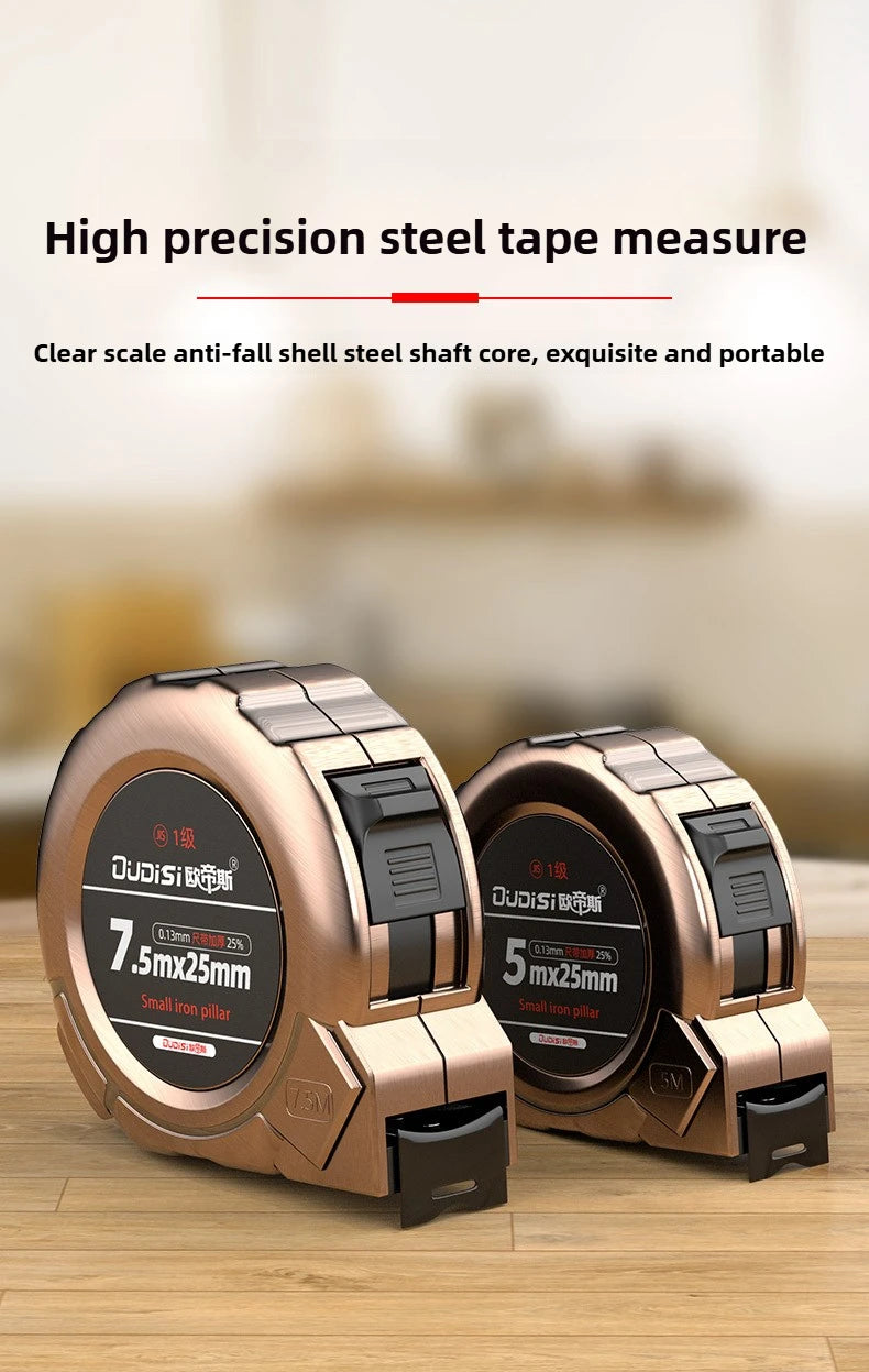Nylon Coated Tempered Steel Measuring Tape Waterproof Non-Hurtful Hands with Metal Axle 3m 5m 10m Steel Tape Measuring Cheap