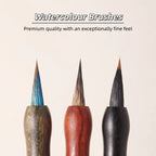 Animal Hair Fine-Tip Brush Portable Calligraphy Brush for Travel Small Regular Script Watercolour Painting Outline Pen