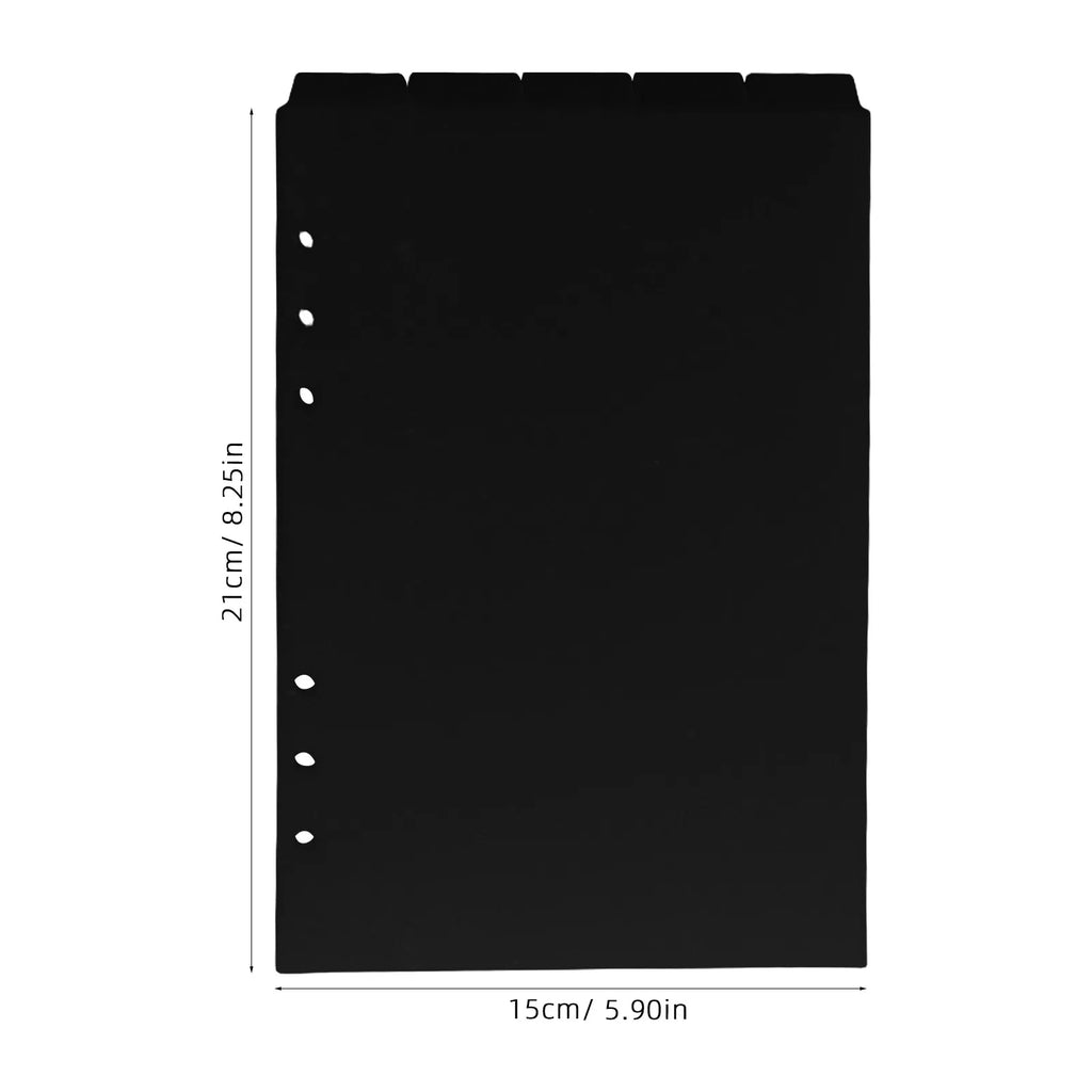 25Pcs A5 Binder Dividers Removable PP Index Tabs Portable Organizer for Office School Home File Document Management Binder