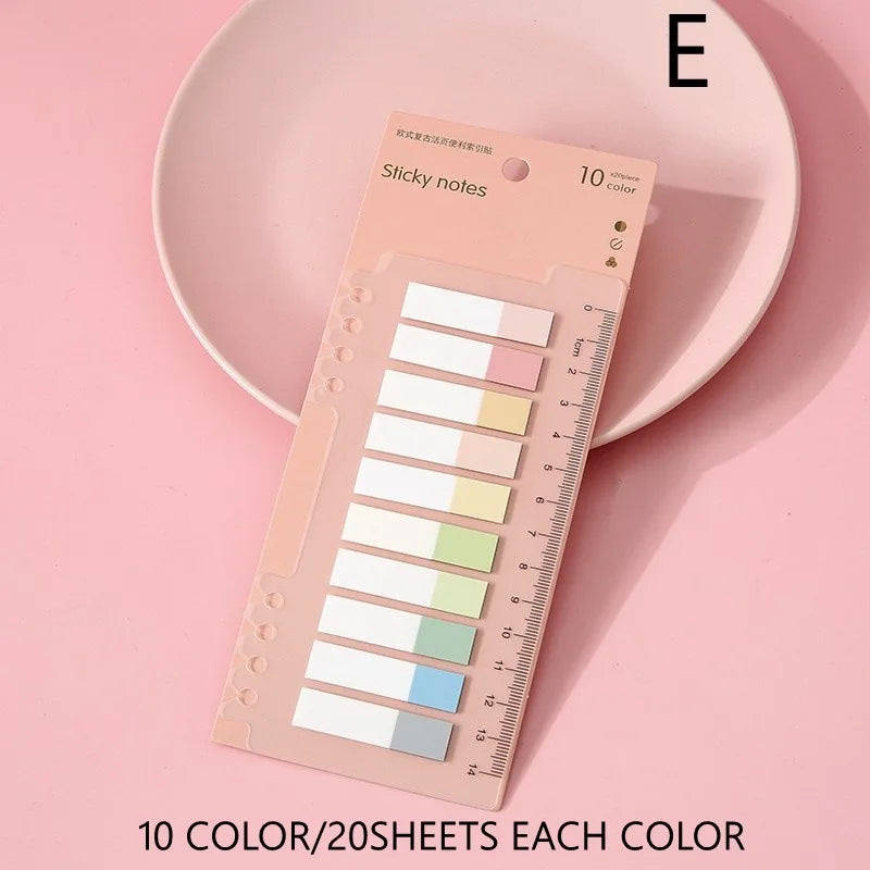 200 Sheets Index Tabs Self Adhesive Page Markers Transparent Sticky Notes Classify Files Flags Posted It Planner Stickers