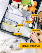 Zipper Documents Bag A4/A5 Plastic Folders A3 Transparent Waterproo File Organize Storage Bag School Office Stationery Supplies