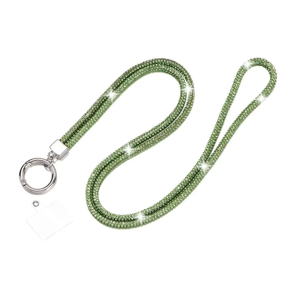 Glitter Rhinestone Phone Lanyard Phone Diamond Crystal Chain Straps Keychain Hanging Anti-lost Rope Mobile Phone Strap