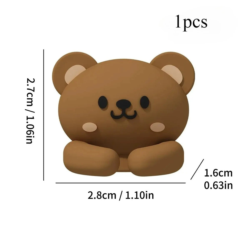 Cute Cartoon Desktop Cable Organizer Managers Self-Adhesive Winder Wire Cord Management Earphone Data Cable Clips Holder