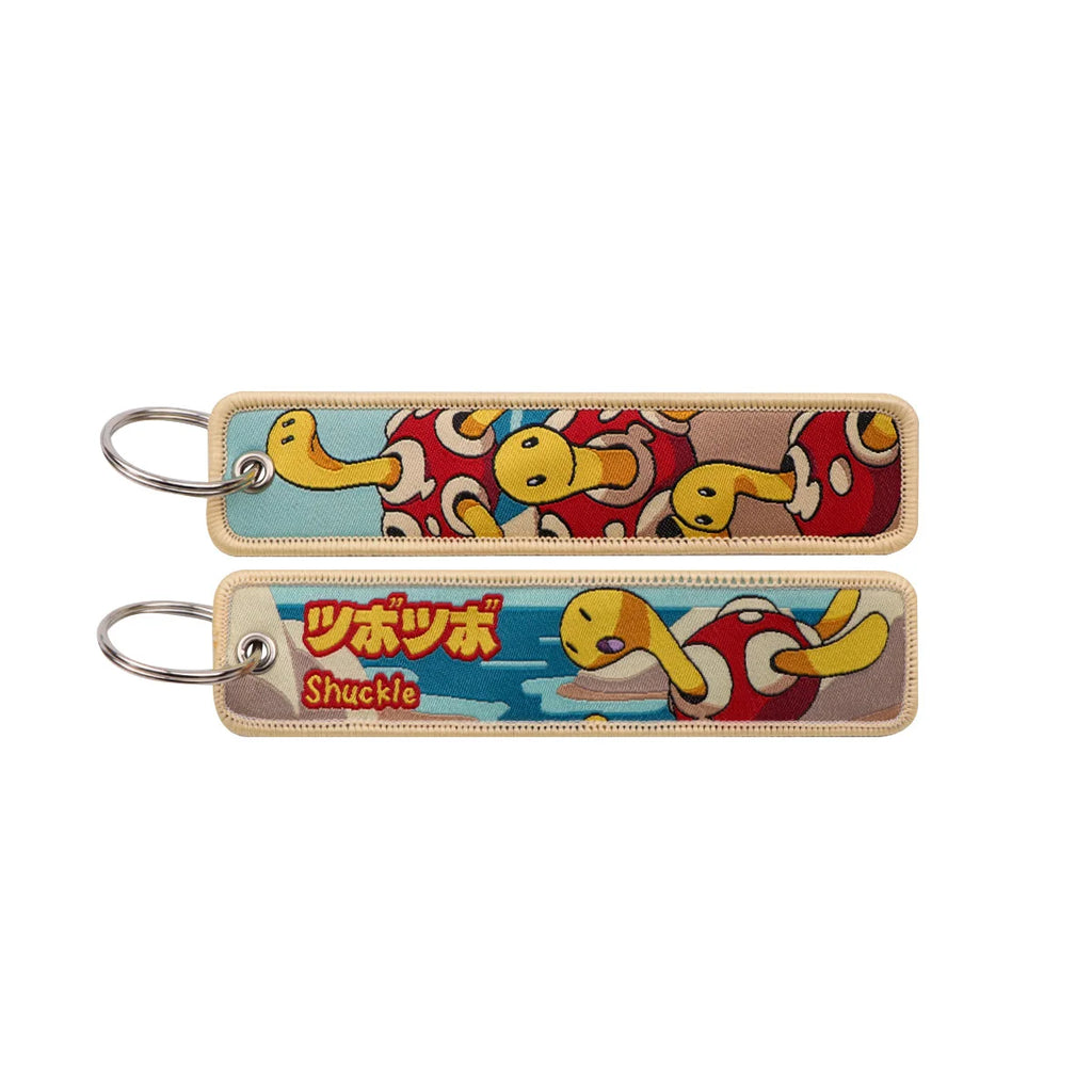Kawaii Japanese Elf Anime Embroidery Key Fobs Key Tag Motorcycles Cars Backpack Chaveiro Keychain Fashion Keyring Friends Gifts