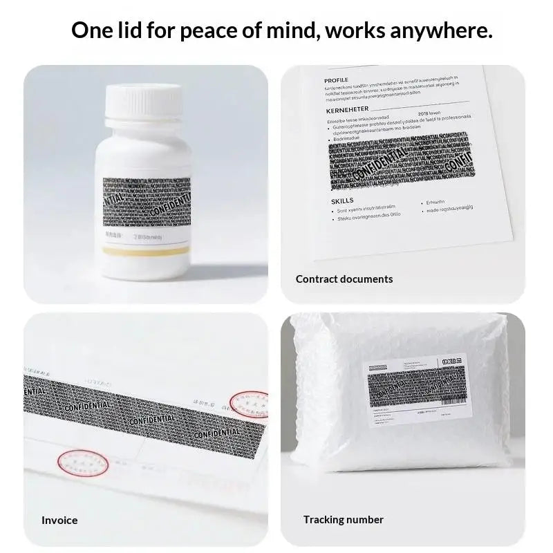 Anti Leakage Info Coverage With 3 Capsule Printing Ink Rolling Type Stamping Garbled Characters Privacy Seal Express Delivery