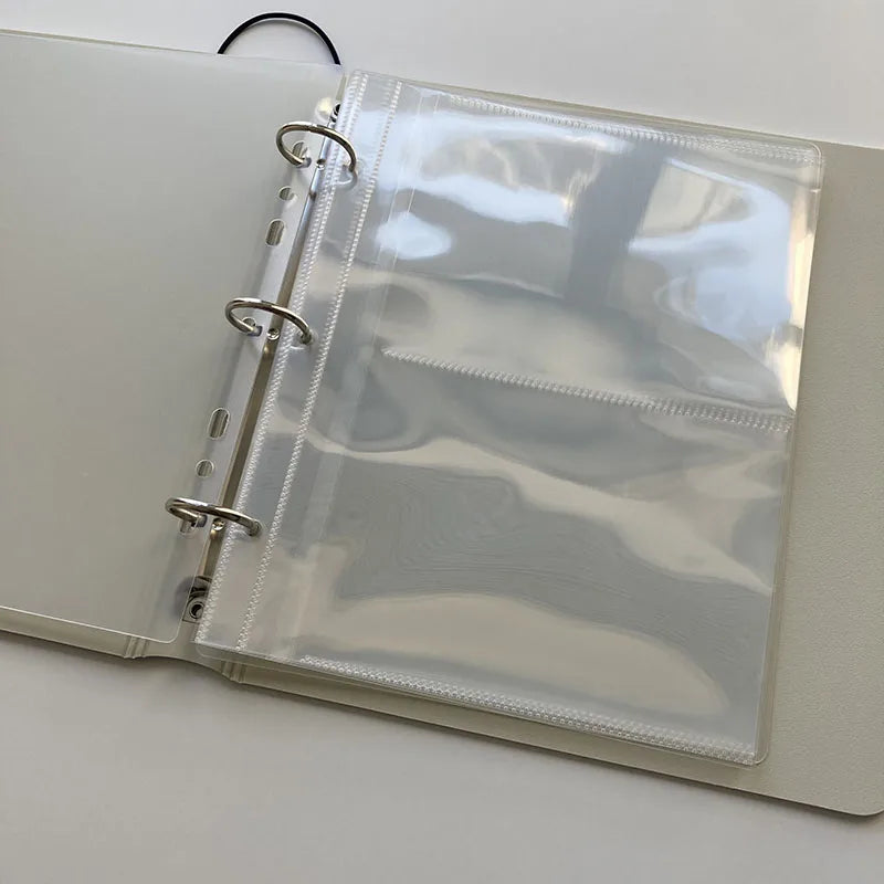 A5 3 Ring Binder Kpop Photocards Holder Photo Album Pocket Sleeves Clear Photo Card Collect Book Loose-leaf Binder Sheet Inserts