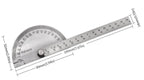 Stainless Steel Protractor & Angle Ruler Set, Multi-Angle Measuring Tool for Woodworking, Precision Angle Finder Goniometer