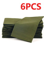 6/12PCS 40x40cm Cotton Linen Cloth Napkins Thickened Durable Placemat Reusable for Kitchen Dining Wedding Decoration