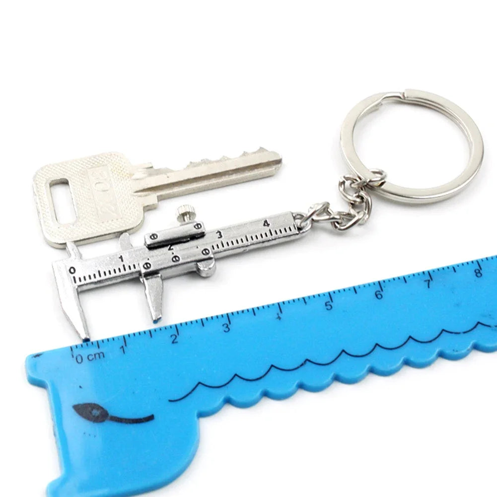 Key Ring Tape Measure Keychain Gauging Tools Retractable Ruler Pull Ruler Measuring Tools Stainless Steel Portable