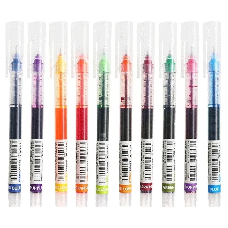 3/10/50/100PCS Color Gel Pens set,0.5mm Fine Tip Ballpoint Pen for Drawing Pens for Writing Office Accessories Back To School