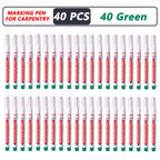 iLMH 4-40Pcs Deep Hole Long Nib Head Marker For Metal Perforating Pen Waterproof Bathroom Woodworking Decor Multi-Purpose Tool