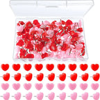 100 Pcs Decorative Pushpins Heart Push Pins Map Tacks Map Pins School Supplies