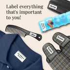 Custom Name Clothing Labels for Kids, Self-Adhesive Fabric Name Stickers, No-Iron Waterproof Washable Labels