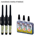 Lot 45mm Waterproof Long Head Nib Deep Hole Markers Pen Tile Carpenter Pen Multi-purpose for Woodworking Black/Blue/Red Ink