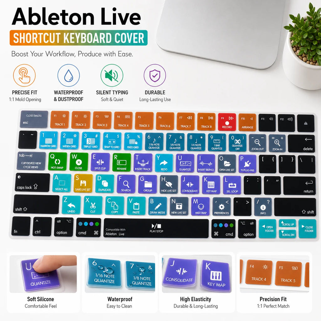 Ableton Live Avid Pro Tools Final Cut Pro X PS Hotkey Functional Keyboard Cover US Layout for Magic Keyboard A1644 MLA22B/A
