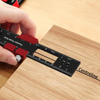 Woodworking Pocket Ruler Aluminum Alloy T-Type Scribing Square Layout Tool,  Accurate Slide Ruler Inch And Metric Measurements