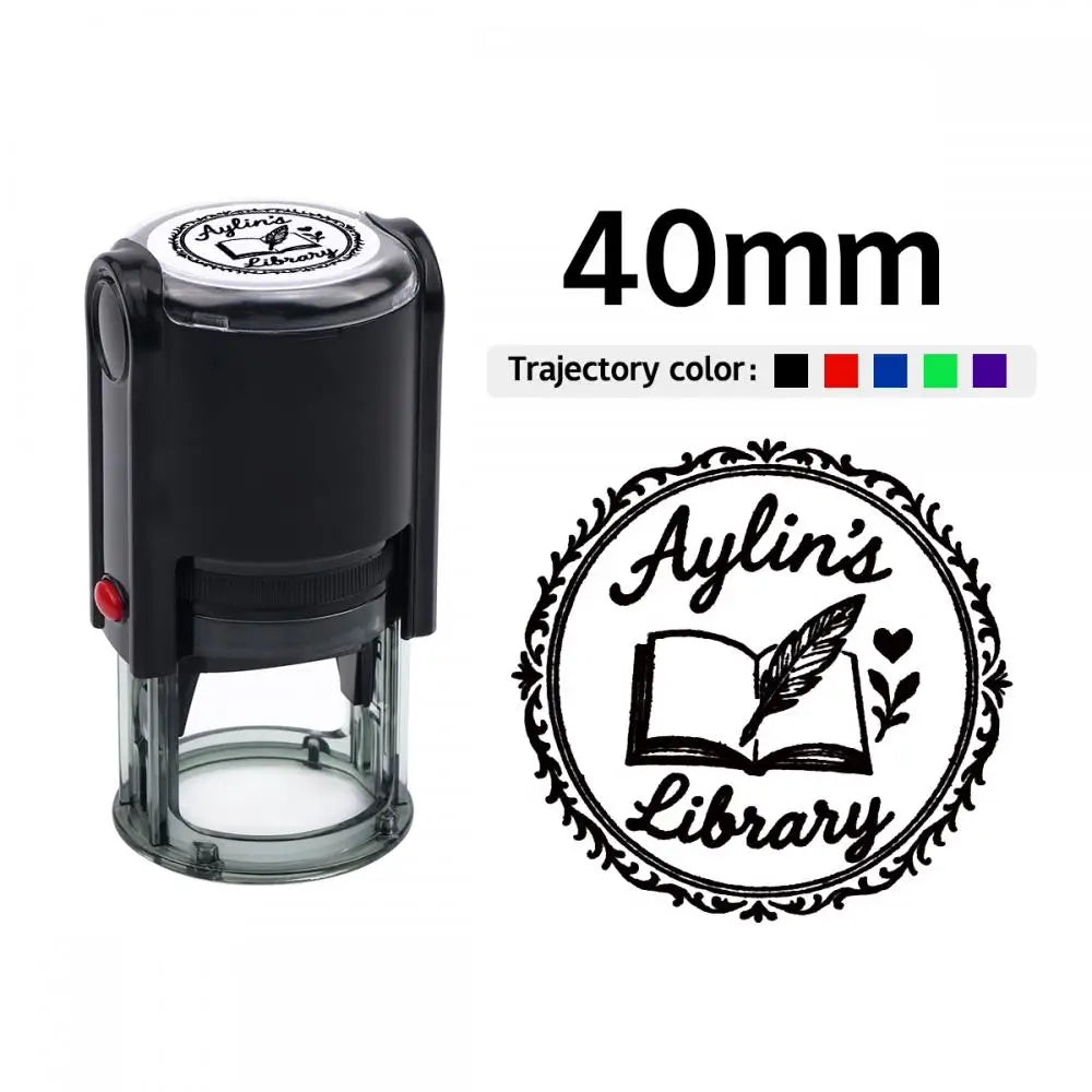 Custom Self-Inking Stamp 25/30/40/50mm Round Logo Design P Personalized Press-type Inking Stamp for Wedding Invitation Envelope