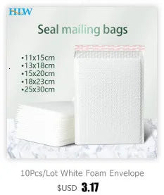30pcs/lot Rose Gold/Silver/Purple/Blue Packaging Shipping Bubble Mailer Plastic Padded Envelopes Gift Bag Mailing Envelope Bag