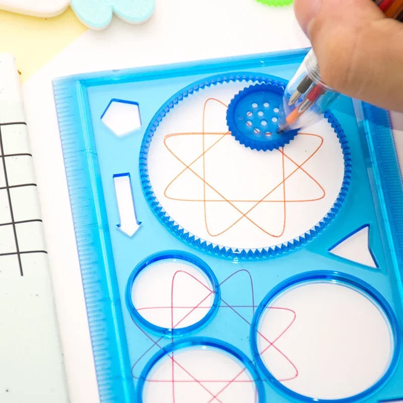 Geometry Spirograph Drawing Stencils Set Painting Template Art Crafts Creative Teenager Educational Toy Variety of Flowers Ruler