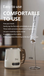 Bincoo Electric Milk Frothers Handheld Wireless Blender USB Mini Coffee Maker Whisk Mixer Cappuccino Cream Egg Beater Blender