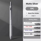 Multifunctional 4-color-in-one gravity-sensing pen metal ballpoint pen/Mechanical Pencil,Black/Red/Blue Ink Oil Signing canetas