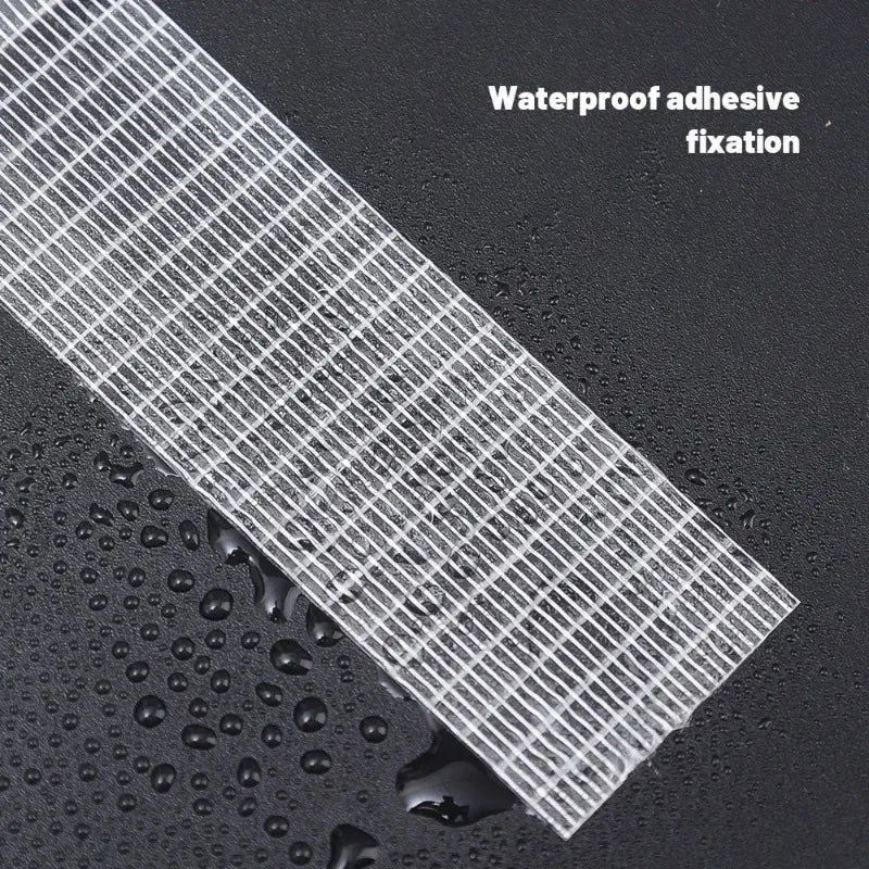 20-80M Fiberglass Transparent Mesh Tape for Wood Plastic Glass Metal Battery Insulating Tape Waterproof Single Side Packing Tape