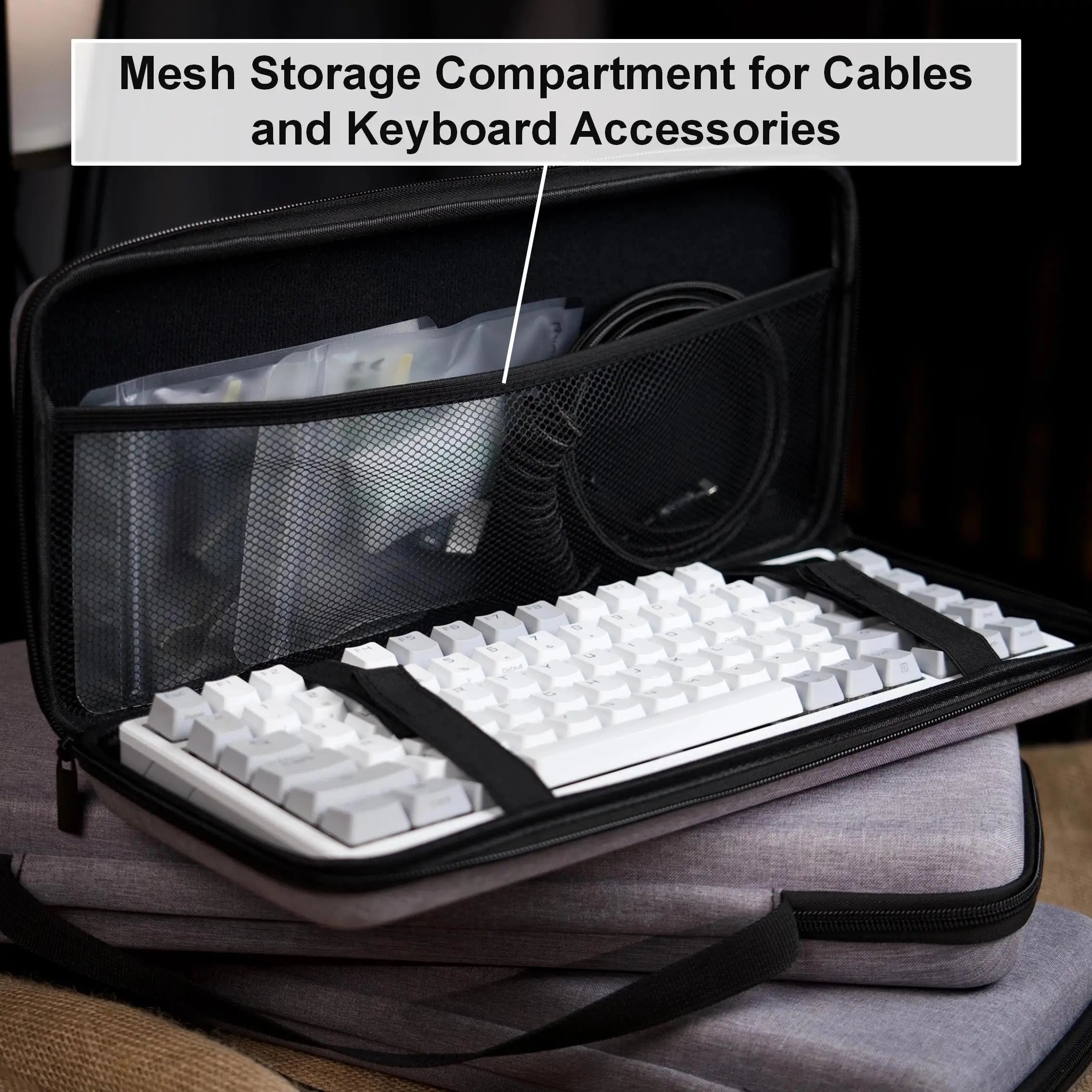 Dustproof Water-Resistant Mechanical Keyboard Carrying Case Travel Storage Bag EVA Protective Hard Shell For Keyboards Accessory