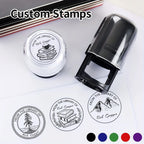 Custom Self-Inking Stamp With Your Own Logo,Photosensitive Ink / Rubber Stamp,Personalize Your Logo Multiple Ink Color Option