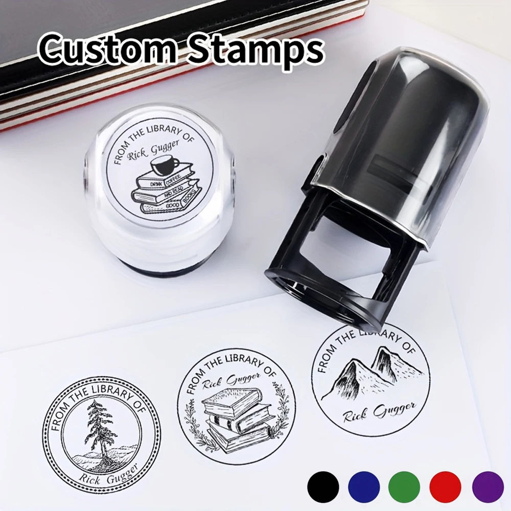 Custom Self-Inking Stamp With Your Own Logo,Photosensitive Ink / Rubber Stamp,Personalize Your Logo Multiple Ink Color Option