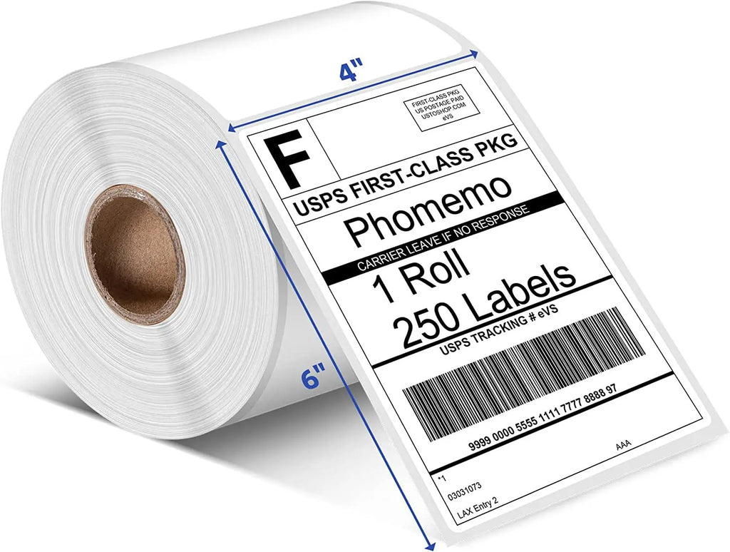 500 Pcs Thermal Shipping Waybill Label Stickers 4x6 A6 For Phomemo Pm-241bt D520bt 246s Portable Labeler Printer Mailing
