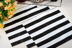 20pcs/Pac Classic Black and White Stripes Red and White Stripes Disposable Paper Placemats Flower Paper Party Decoration Paper