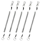 1.2m/2m/3m Max Stretch Plastic Spring Elastic Rope Fishing Lanyards With Carabiner Boating Ropes Anti-lost Phone Keychain Lock