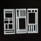 Dot Grid Flexible Record Template Multifunctional Checklists Boxes Lines Handmade Template Ruler Educational Stencils
