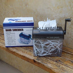 Paper Shredder Documents Paper Cutting Tool A4 Paper Mini Hand Crank Shredder Portable For Receipts Bills Portrait Home Office