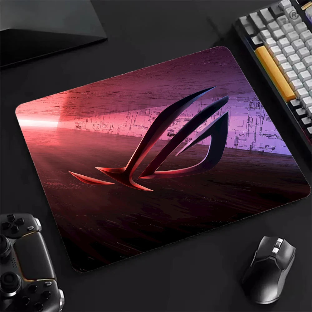 AS-US ROG Game Player Square Mousepad Small Size Home Desk Protector Mat Washable Desktop Mouse Pad Anti-slip Rubber Table Mats