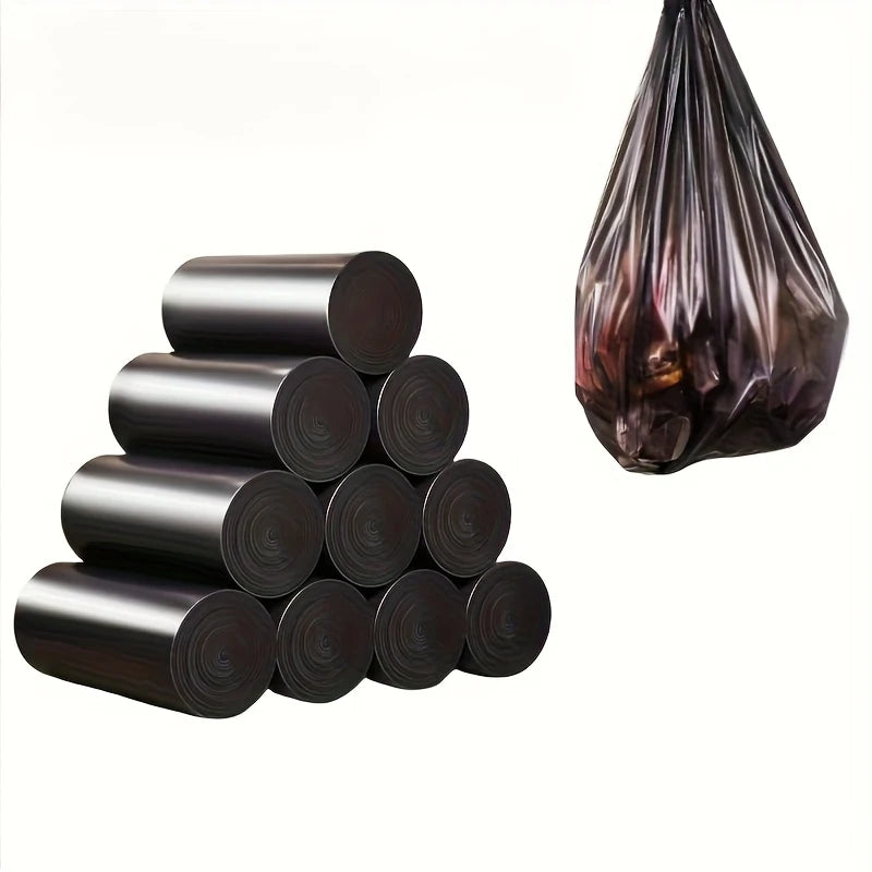 3 Rolls 60pcs Upgraded Durable Black Household Trash Bags, Multi-Purpose Trash Bags Black for Privacy Trash Bags for Privacy