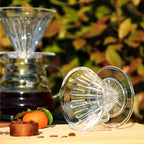 Crystal Eye Dripper 1-4 Cups Glass Slow Brewing Accessories Pour Over Coffee Dripper Reusable Coffee Maker