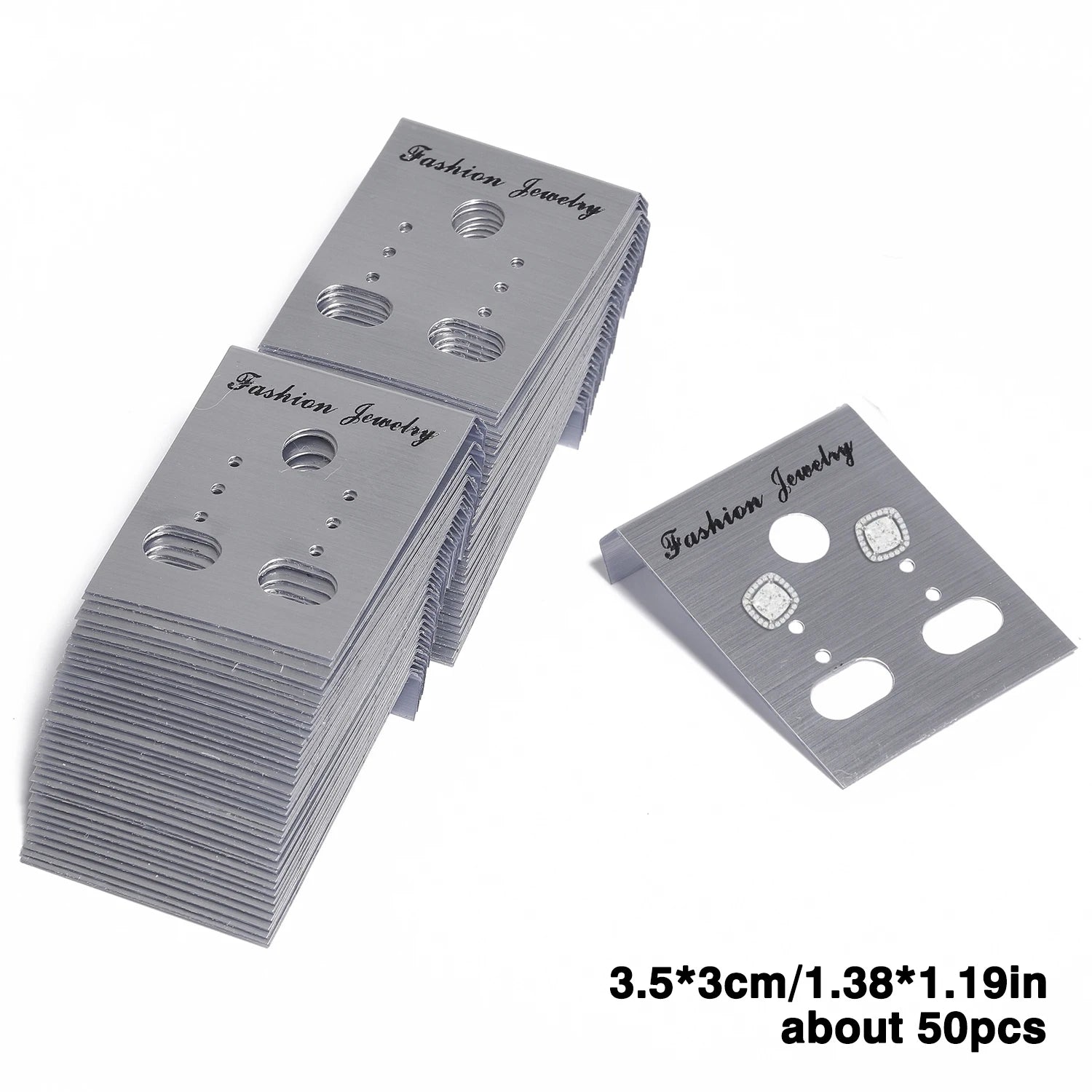 50pcs/pack 3.5x3cm Jewelry Earrings Packaging Display Card Earring Ear Studs Price Tag Earring Post Holder for Jewelry Findings
