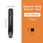 WUTA Basic 1pc Square Leather Punch Rectangle Hollow Oblong Hole Puncher Belt Strap Watch Band Cutter DIY Craft Leather Tools